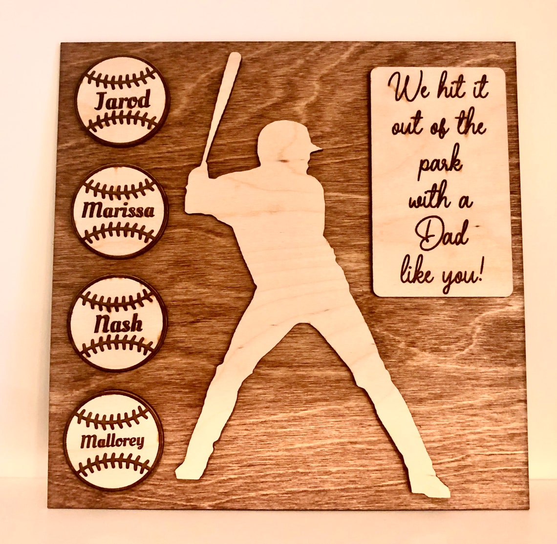 Custom Father's Day baseball sign/plaque